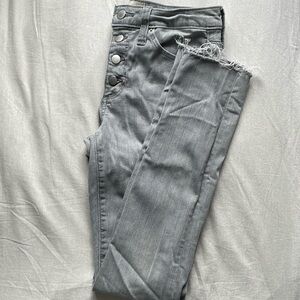 Target Universal Thread Grey Skinny Jeans with Distressed Bottom